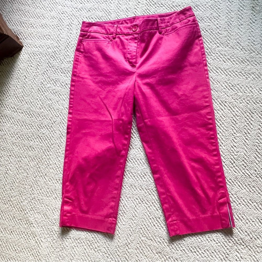 Pretty Pink Talbots Perfect Skimmer Crop Pants Size 6P